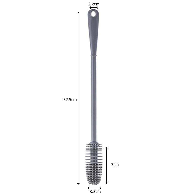 Silicone Cup Brush Cup Scrubber Glass Cleaner Kitchen Cleaning Tool Long Handle Drink Wineglass Bottle Glass Cup Cleaning Brush