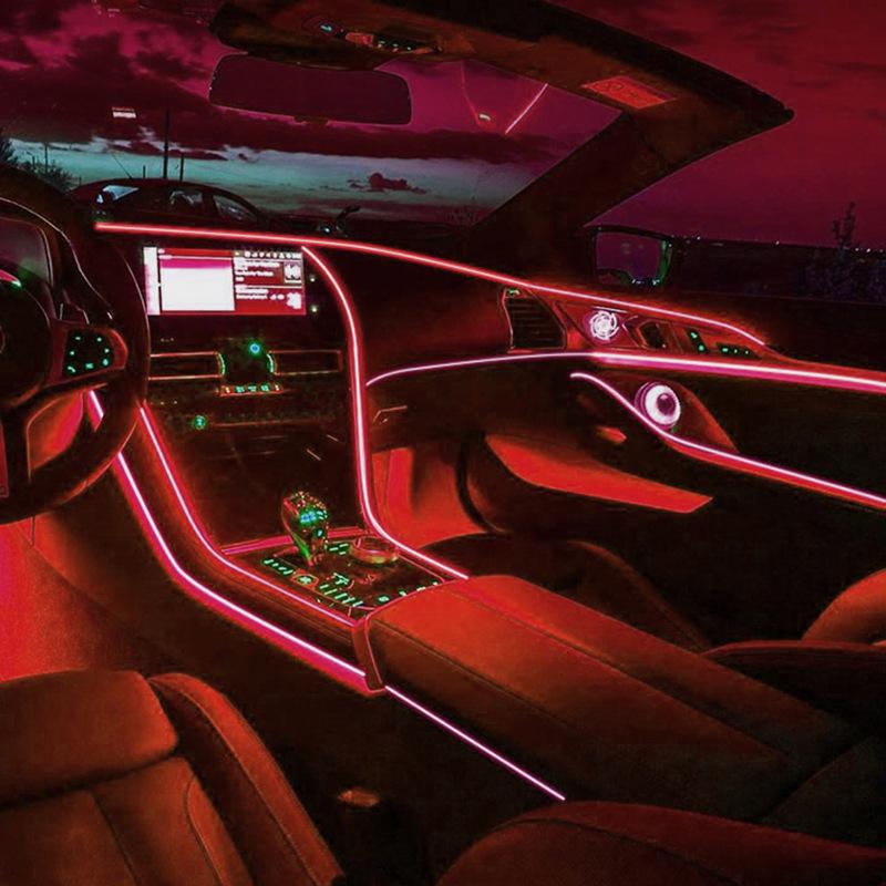Набор светодиодных декоративных ambient-лент для салона автомобиля с питанием от USB