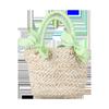 Kids Grass Weave Handheld Bag With Breathable Design For Toddler Travel And Daily Use