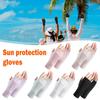 Fingerless Gloves Summer Sunscreen Ice Glove Silk Multicolor Sunscreen And Cool Comfortable Bre P4K5