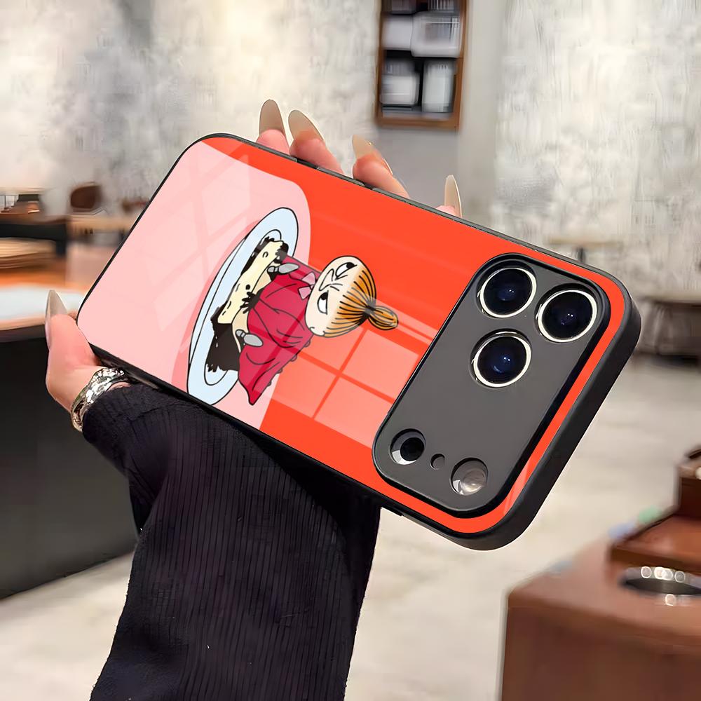 Аниме L-LittleS M-Мой Чехол Для Телефона Для IPhone 17 Air 16 E Pro Max 15 14 13 Mini 12 Pro 11 Max Plus Черный Стеклянный Чехол