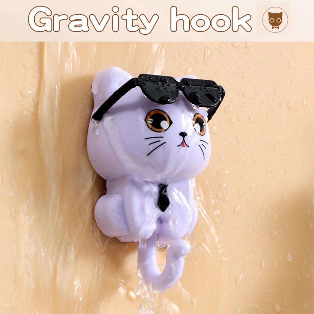 Cartoon Cat Key Hook Strong Adhesive Wall Hooks for Home Decoration