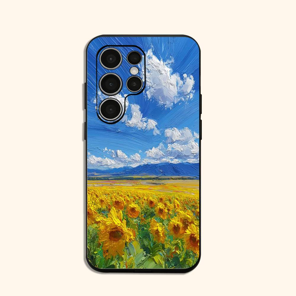 Яркие Подсолнухи Силиконовый Чехол Для Samsung Galaxy S 25,24,23,22,21,20 Plus Ultra 5G Lite Ударопрочный Чехол