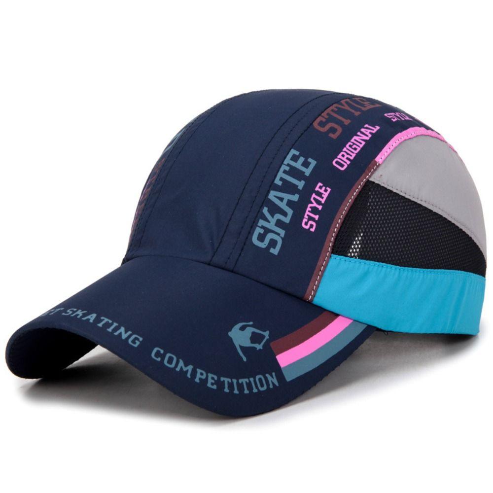 Letter Patchwork Sunshade Baseball Hat Ultra Thin Mesh Baseball Cap Quick Drying Hat  Couple