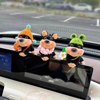 Плюшевая пчела, собака, украшения на приборную панель автомобиля, милая кукла для украшения центральной консоли, автоаксессуары для женщины, девушки, для дома, офиса, подарки