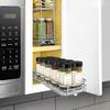 ® Pull Out Spice Rack Organizer for Inside Kitchen Cabinets 41 4 Inch Wide Slide Out Drawer Chrome Sliding Spice Cabinet Organi