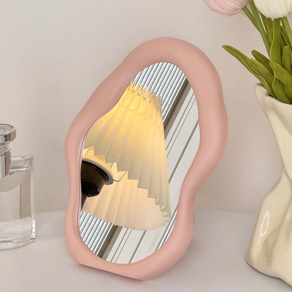 Полиморфный узор нерегулярное облако настенное зеркало, настольное зеркало для туалетного столика - идеально подходит для украшения комнаты, настольное зеркало для макияжа