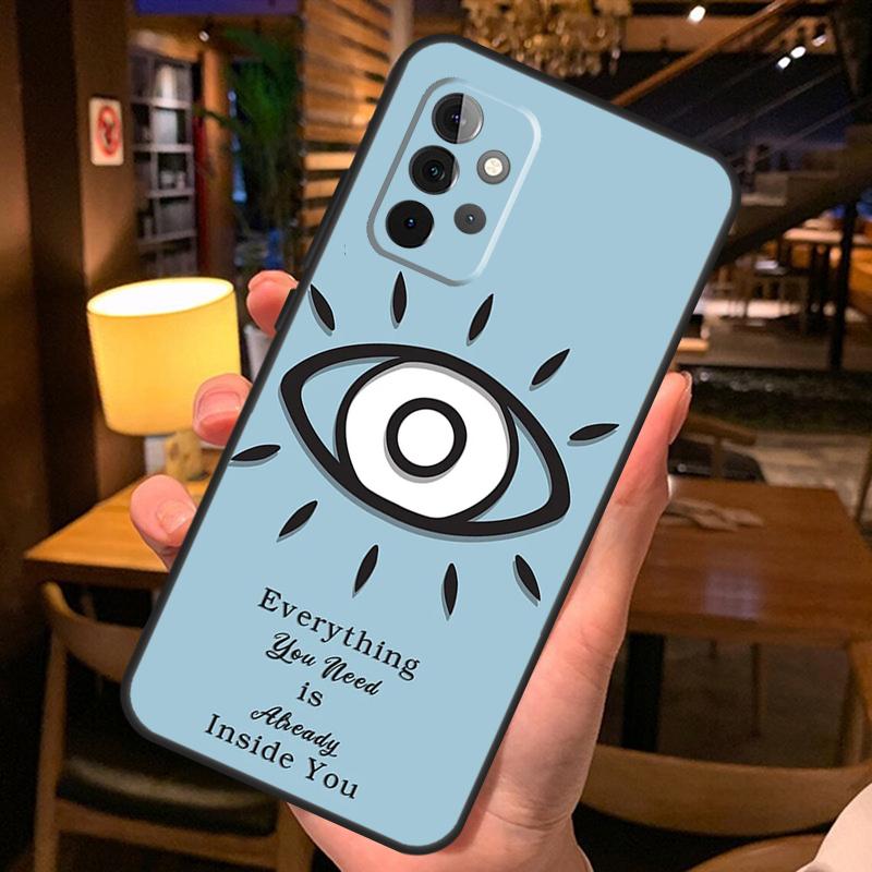 Чехол с мультяшным рисунком и большими глазами для Samsung Galaxy A36 A56 A26 A16 A06 A53 A33 A13 A12 A32 A52 A55 A35 A15 A54 A34 A14