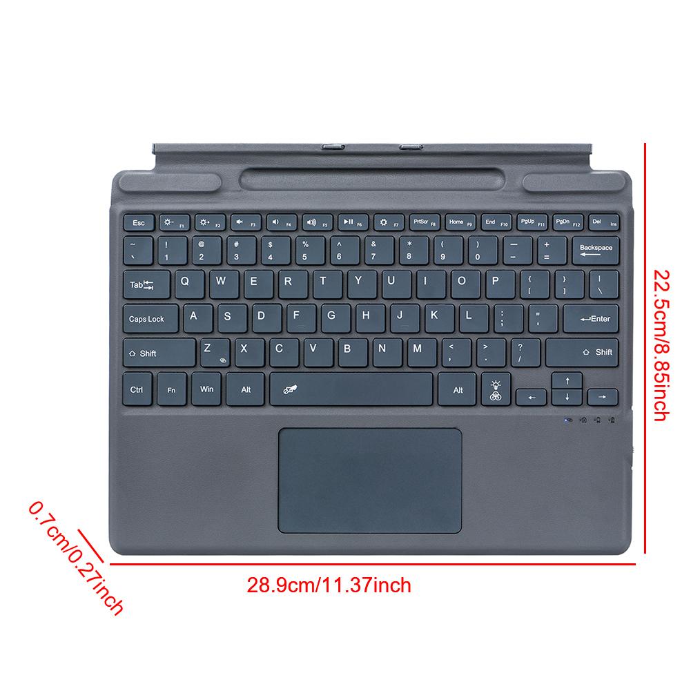 Wireless Keyboard Bluetooth-Compatible Magnetic Type C Charging Ultra-Slim Keyboard for Microsoft Surface Pro 8/9/X/10/11