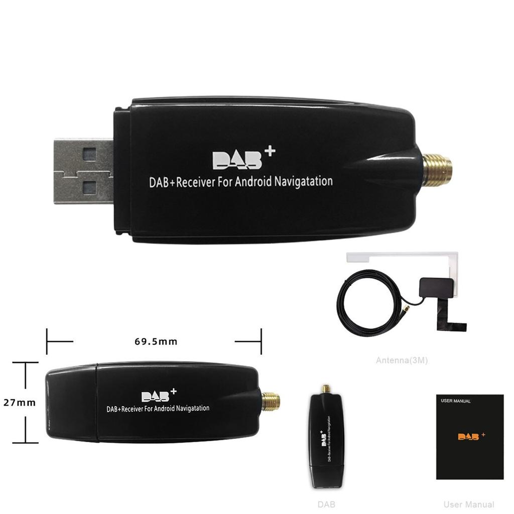 DAB+ USB Android Car Radio Plus Antenna Amplifier GPS Stereo Receiver Auto Tuner Box Adapter Signal Booster Dongle Module