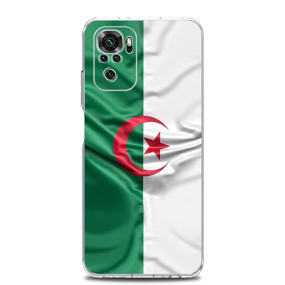 Чехол для телефона Xiaomi Redmi Note 13 12 5G 9S 9 8 10 11 Pro Plus 4G 9T 13C 12C10C 9C 9A 7 прозрачный чехол флаг Алжира