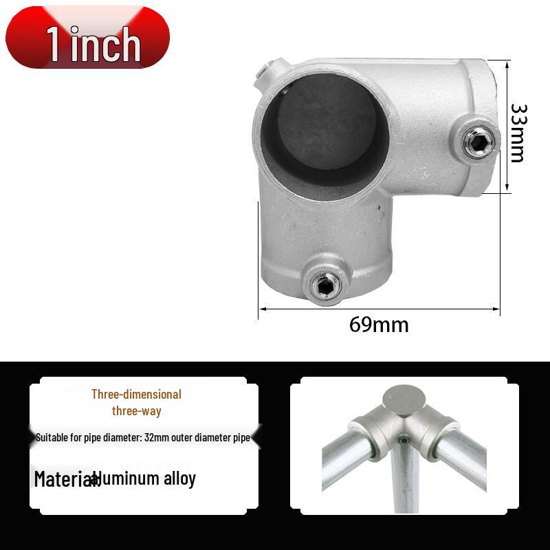 20/25/32mm Steel Pipe Connector: Galvanized 6-Point Round Elbow Joint Fastener