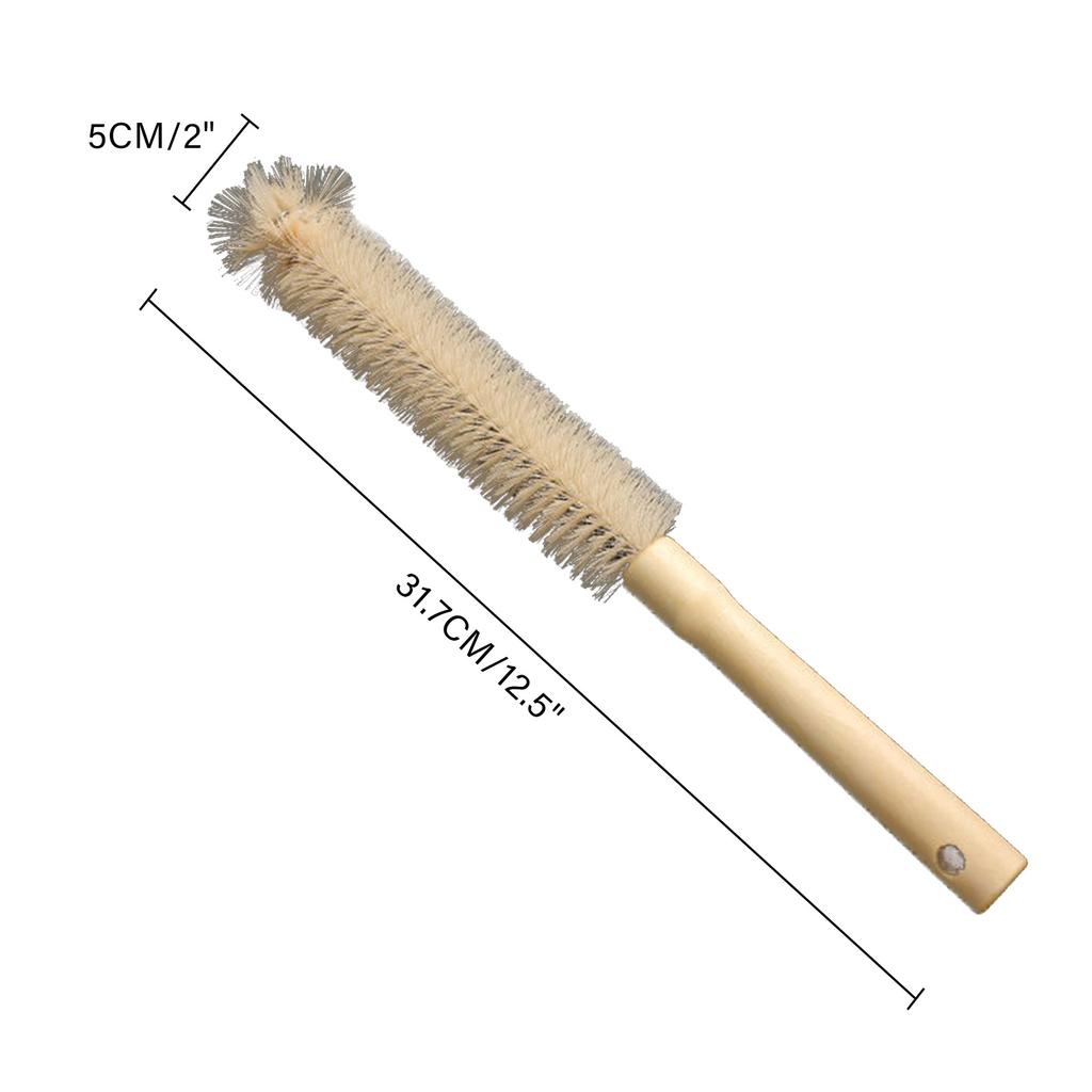 1 шт., щетка для чистки бутылок с длинной деревянной ручкой, щетка для чистки бутылок с водой, без мертвых зон для вакуумных чашек