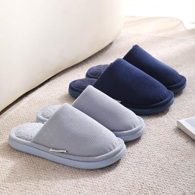 Хлопковые тапочки женские зимние новые осенне-зимние домашние комнатные бесшумные для пары нескользящие бытовые мужские хлопковые мопы