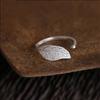 New Exquisite Original Leaves 925 Sterling Silver Jewelry Korean Fashion Simple Temperament Opening Rings R096
