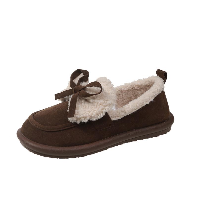 2024 женская осенне-зимняя бархатная обувь, теплая хлопковая обувь для мам, обувь на плоской подошве для беременных