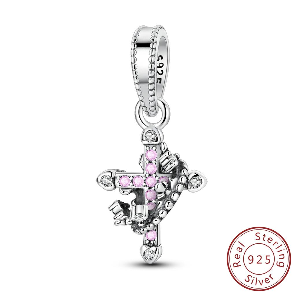 Copper Charm Cross Pet Leopard Beads Fit Original Bracelet Pendant Making For Woman Jewelry