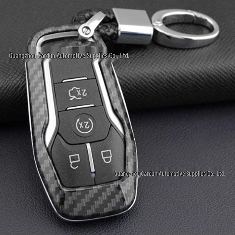 Чехол для ключа автомобиля Ford для Mondeo, Focus, Mustang, Explorer, F150, Territory - Корпус с рисунком из углеродного волокна