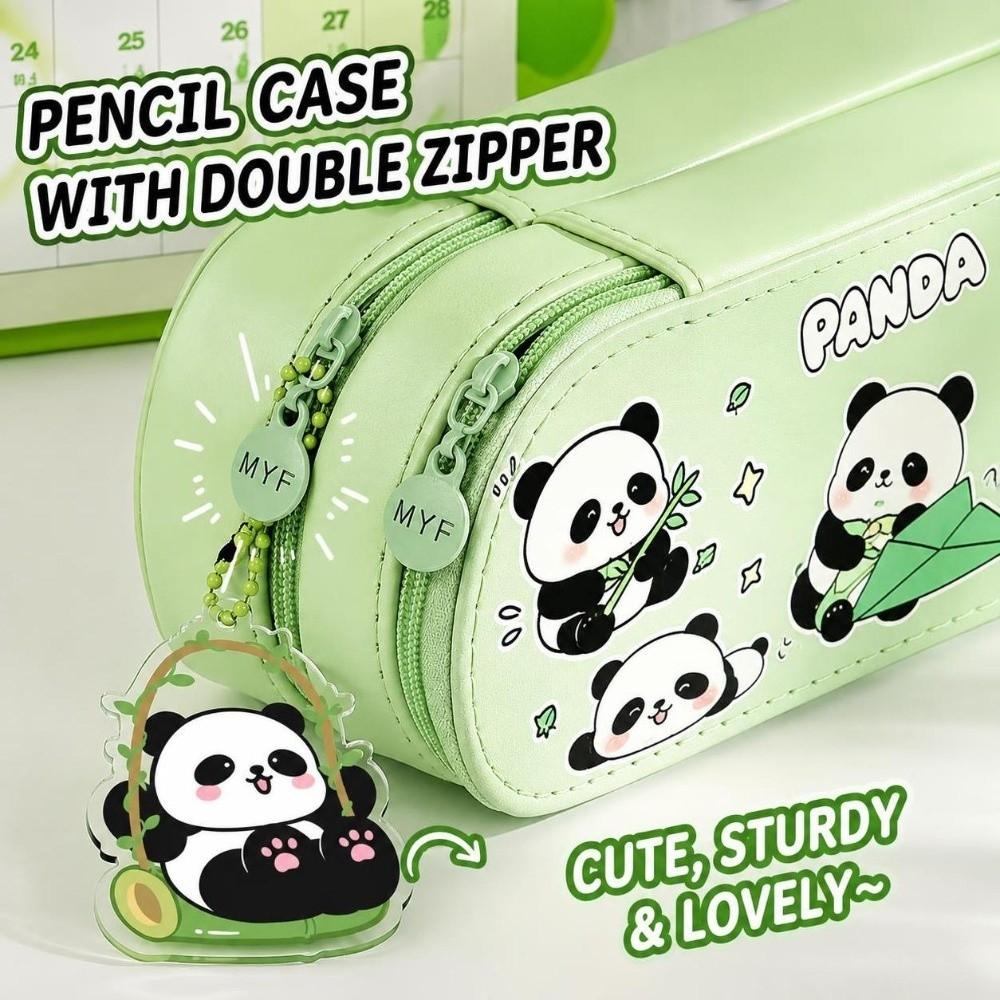 Washable Panda Pencil Case 2-Tier Pen Bags New Pencil Box Student Stationery