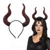 Devil Horns Headband Halloween Gothic Goat Horn Hairband Cosplay Hair Hoop Accessories for Halloween Party Dress Up