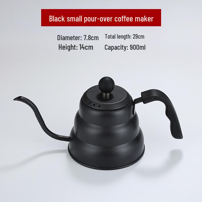 Чайник для кофе pour-over Teflon в форме облака: Японский стиль 304 Нержавеющая сталь с ручкой с дисплеем температуры