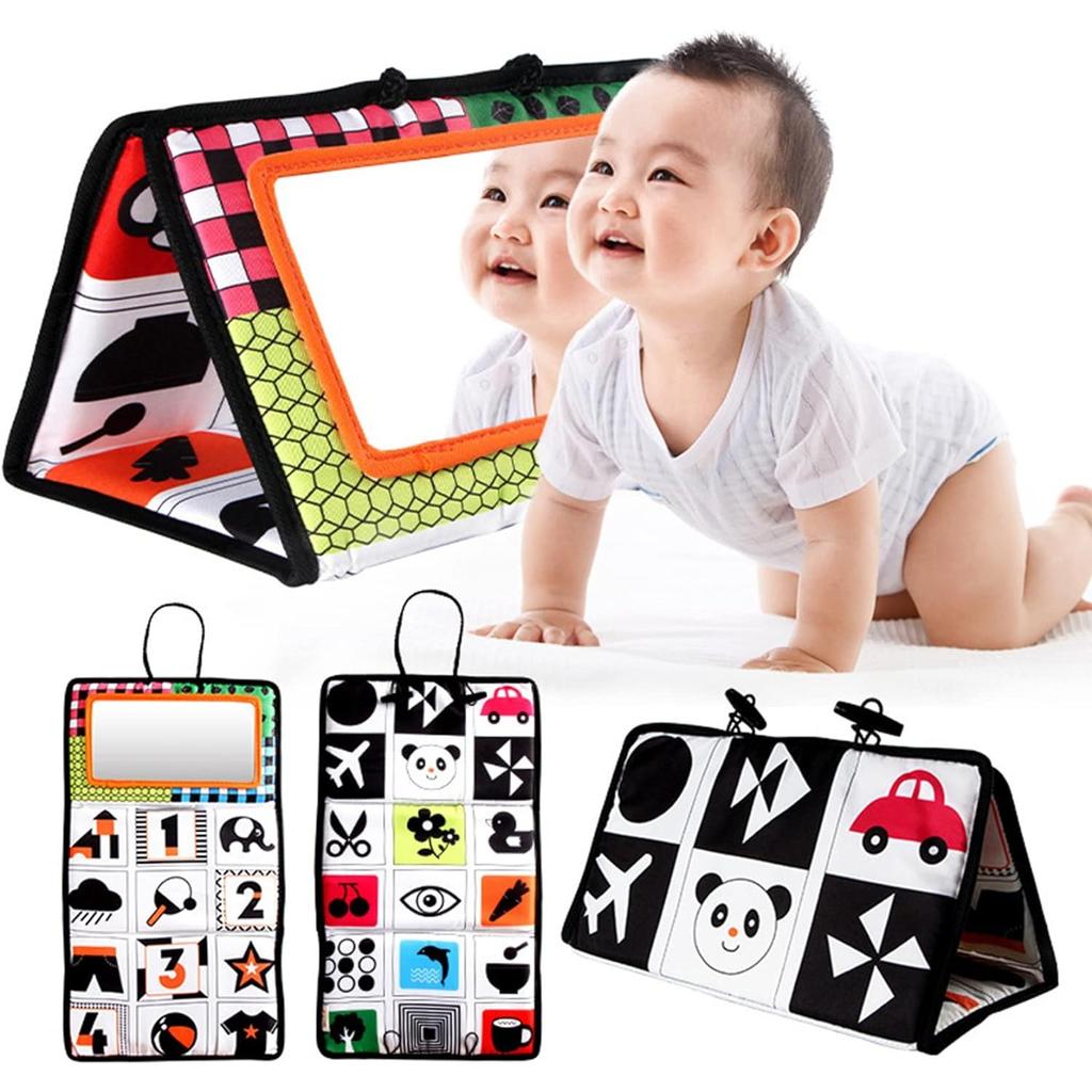 Baby Mirror Toy, Baby Toy From 3 Months, Baby Book, Toddler Education and Cognitive Toy, Educational Toy for Newborns Toddlers