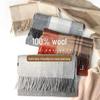 Unisex British Plaid Wool Scarf: 100% Wool, Tassels, Cozy Autumn/Winter Neck Wrap & Couples' Shawl