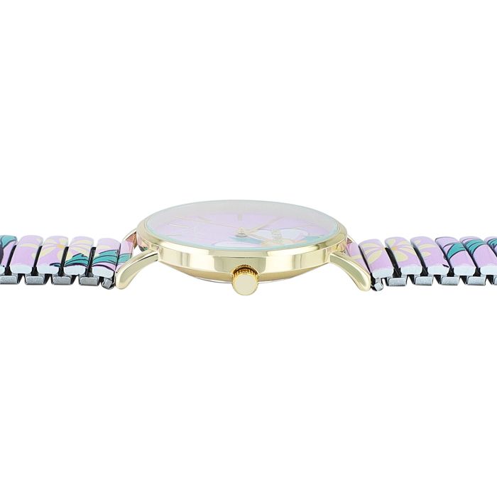 Montre femme - RAPTOR - Frida Kahlo Edition - Boîtier 36 mm - Quartz Miyota 2035 - Bracelet acier élastique multicolore