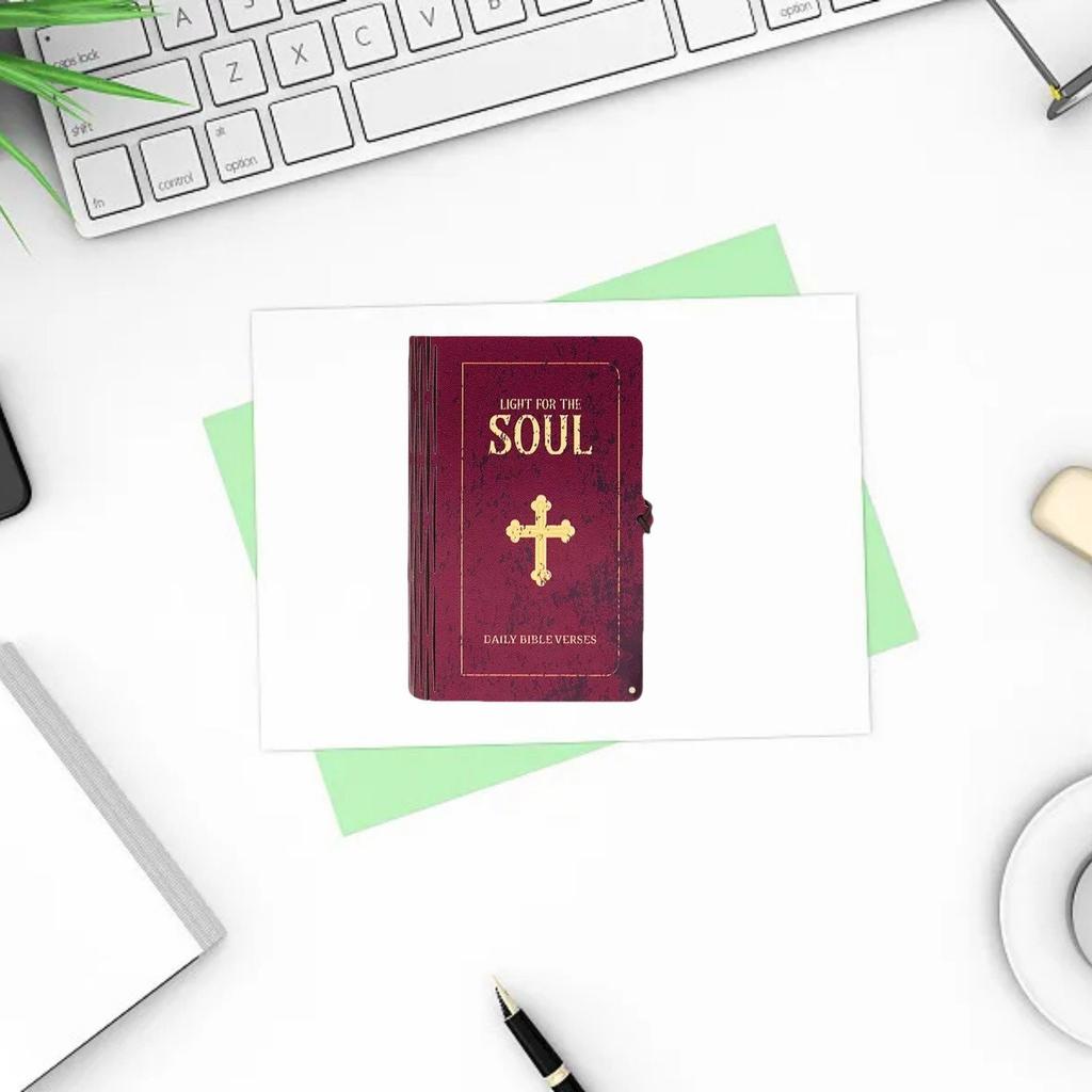 Handmade Bible Verse Cards Box (90 Pcs), Bible Verses With Wooden Box