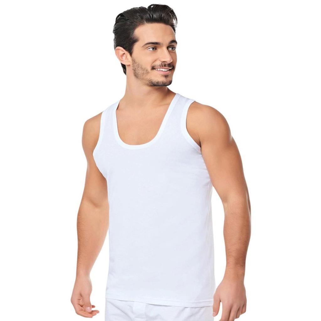 12 шт. Seher мужские чесаный хлопок классический ремешок белый спортсмен 100% хлопок