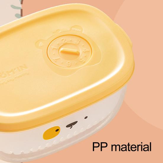 Ящик для хранения в холодильнике, прозрачный, пищевой, без бисфенола А, с рисунком из мультфильма, герметичный, сохраняющий свежесть, с крышкой, контейнер для фруктов и овощей, ящик для хранения