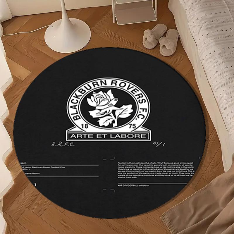 Blackburn Rovers Round mat, Anti-slip Circle Carpet Chair rug For livingroom,Bedroom, doormat home decor Gift Christmas Gifts
