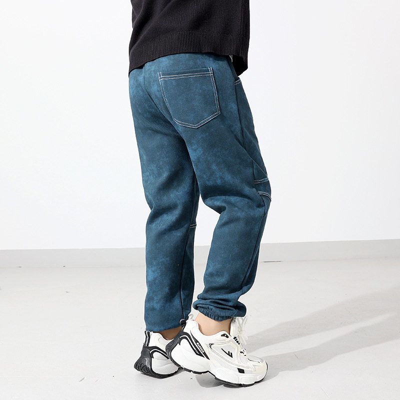 Spring and Autumn Korean Style Children's Casual Long Pants, Big Kids Patchwork Batik Pants, Boys' Camouflage Jogger Sweatpants