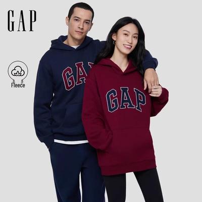 Gap Унисекс плотная флисовая толстовка с капюшоном и логотипом 786381