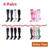 4 Pairs Women Men Compression Socks Stockings Elastic Sports Beautiful Leg Running Nurse Outdoor Climbing Cycling Socks Gym