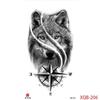 1PCS Waterproof Tattoos Temporary Tattoo Sticker Flowers Rose Body Tattoos for Women Art Arm Hand Tattoos Wolf Tiger Lion Painting Tatoos