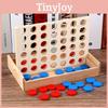 Wooden 4 Chess Connected Line Game Board Children Puzzle Toy For Kids And Educational Play