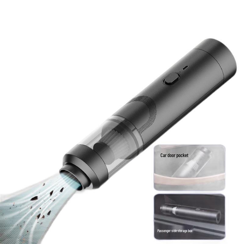 High-Power Wireless Dual-Use Handheld Car Vacuum Cleaner with LED Light