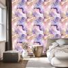 Ink Purple, White and Lavender Wallpaper for Living Room and Bedroom 50x1000