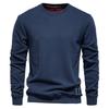 Cotton-blend Mens Crew Neck Solid Color Sweatshirts Pullover Casual Sport Sweatshirt for Men