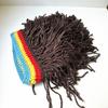 New Arrival Rasta Wig Cap Unisex Hip Hop Braided Cosplay Party Beanie Hat Jamaica Handmade Cap Reggae Dreadlocks Africa Roots Wig