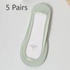 5 Pairs of Women's Summer Thin Do Not Drop with Stripes Invisible Shallow Mouth Silicone Non Slip Boat Socks