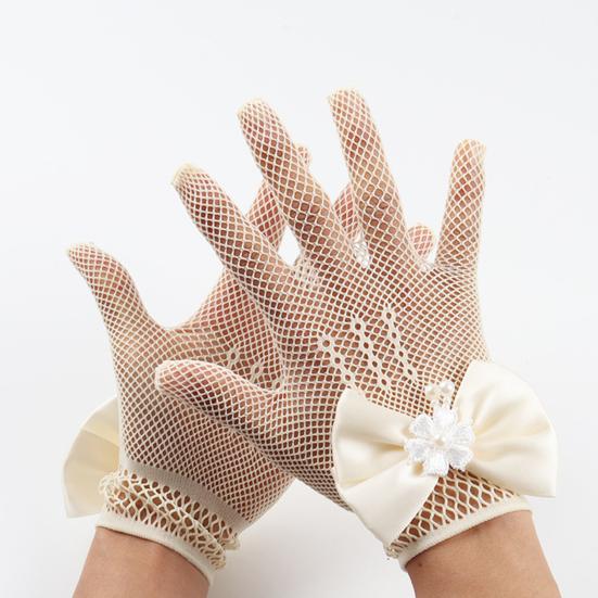Короткие перчатки для маленьких девочек 45755 лет Чаепитие Свадьба