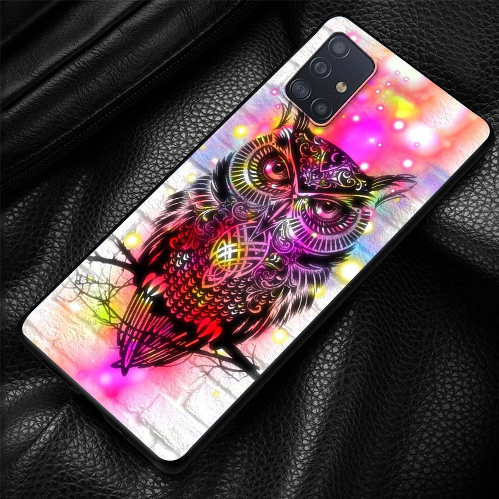 Soft Phone Case for Samsung Galaxy A21S A51 A71 A12 A50 A70 A31 A41 A02S A72 Shockproof Coque Shell Fashion Cartoon Owl