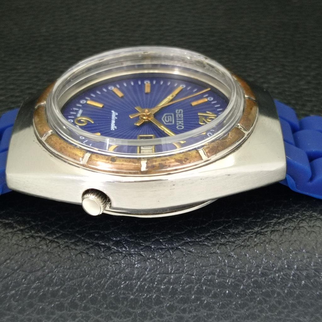 Б/У винтажные мужские часы SEIKO 5 AUTOMATIC 7009A из Японии с синим циферблатом a433620-2