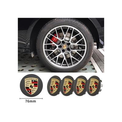 4 x серые колпачки ступицы колеса Porsche 76 мм с логотипом для Porsche Cayenne, Cayman, Panamera, Boxster, 911/718