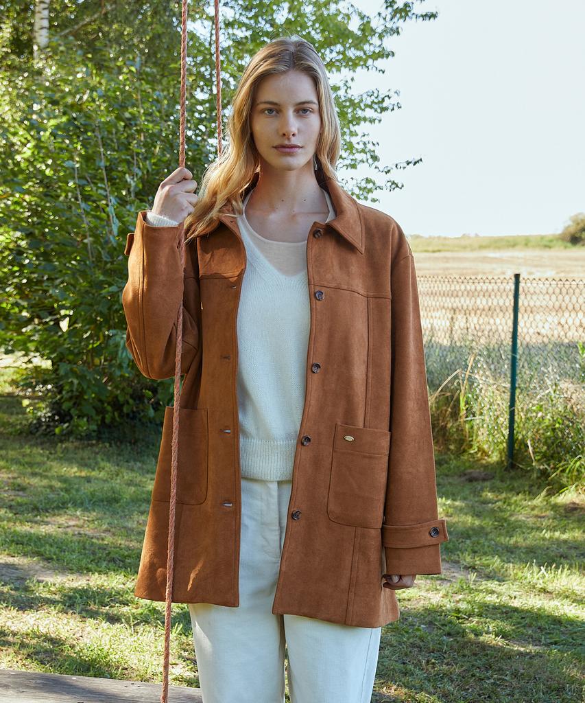 Folnua Mellow Suede Half Jacket (4Color)