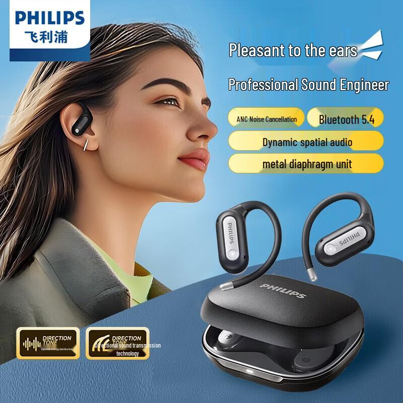 Philips TAT4759 Беспроводные Bluetooth-наушники-вкладыши с креплением за ухо
