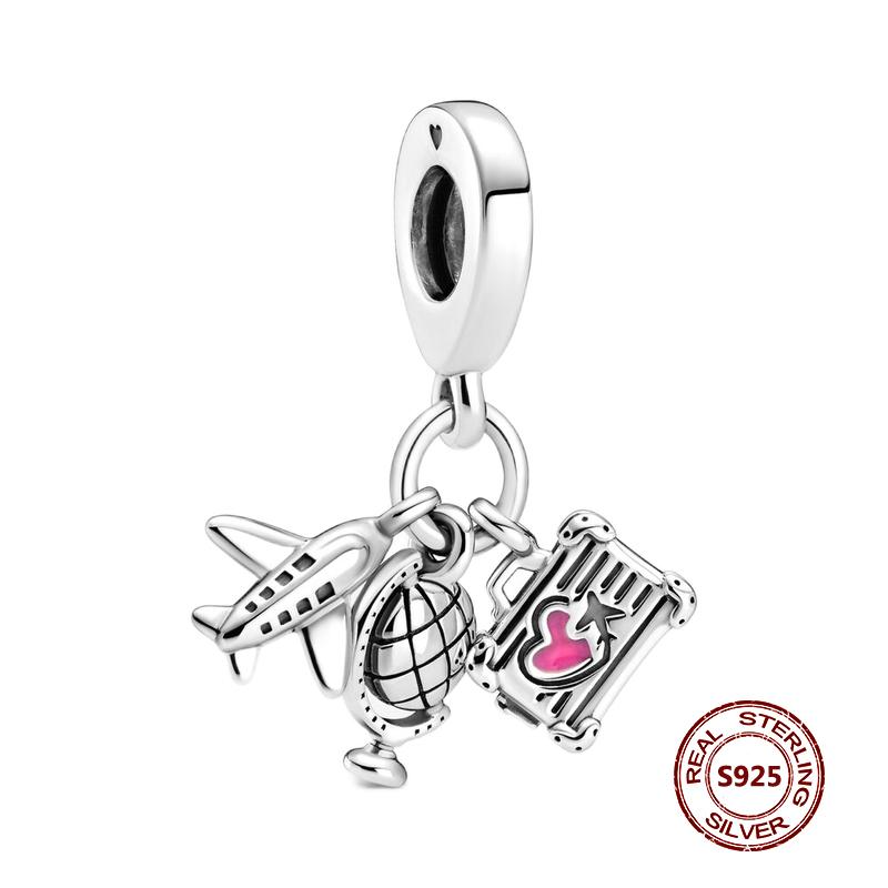 Подвески-хамелеоны, подходят модные оригинальные браслеты, серебро 925 пробы, циркон, осьминог, черепаха, бусина, бабочка, светлячок, подвеска, DIY изготовление ювелирных изделий