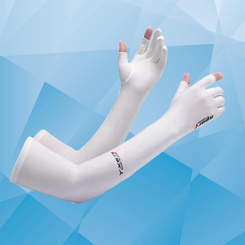 Унисекс Рукава из ледяного шелка для защиты от солнца на весну/лето – Дышащие, конструкция без двух пальцев для вождения и езды